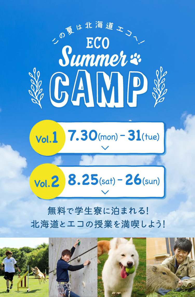 北海道の夏を体験！ECO SUMMER CAMP 2018
