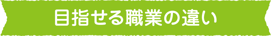 目指せる職業の違い